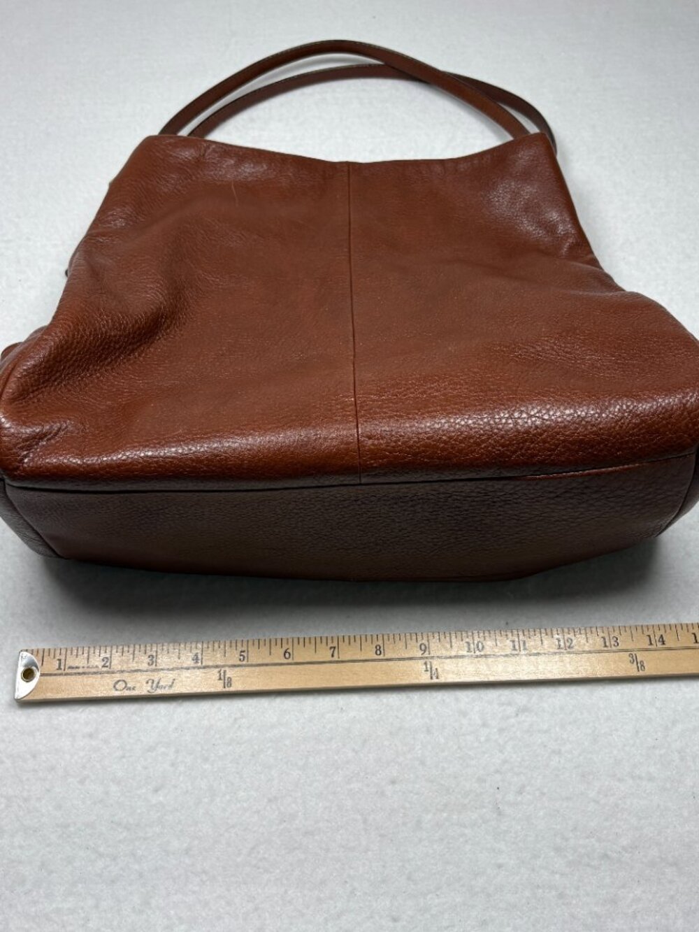 COACH Chestnut Leather Madison Phoebe Triple Compartment Shoulder Hobo Chic Bag - Picture 7 of 14